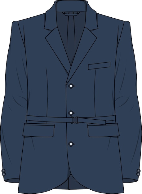 Vector man blazer jacket and pant suit corporate wear dress vector