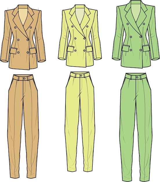 Man blazer and Pants Vector Template illustration