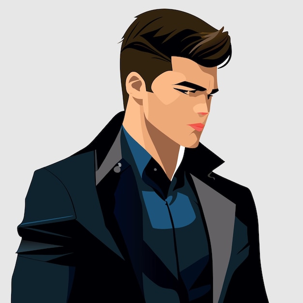 Vector man business suit style work
