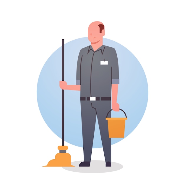Man cleaner icon servizio di pulizia