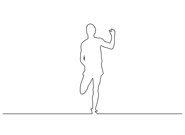 Man continuous line art illustration