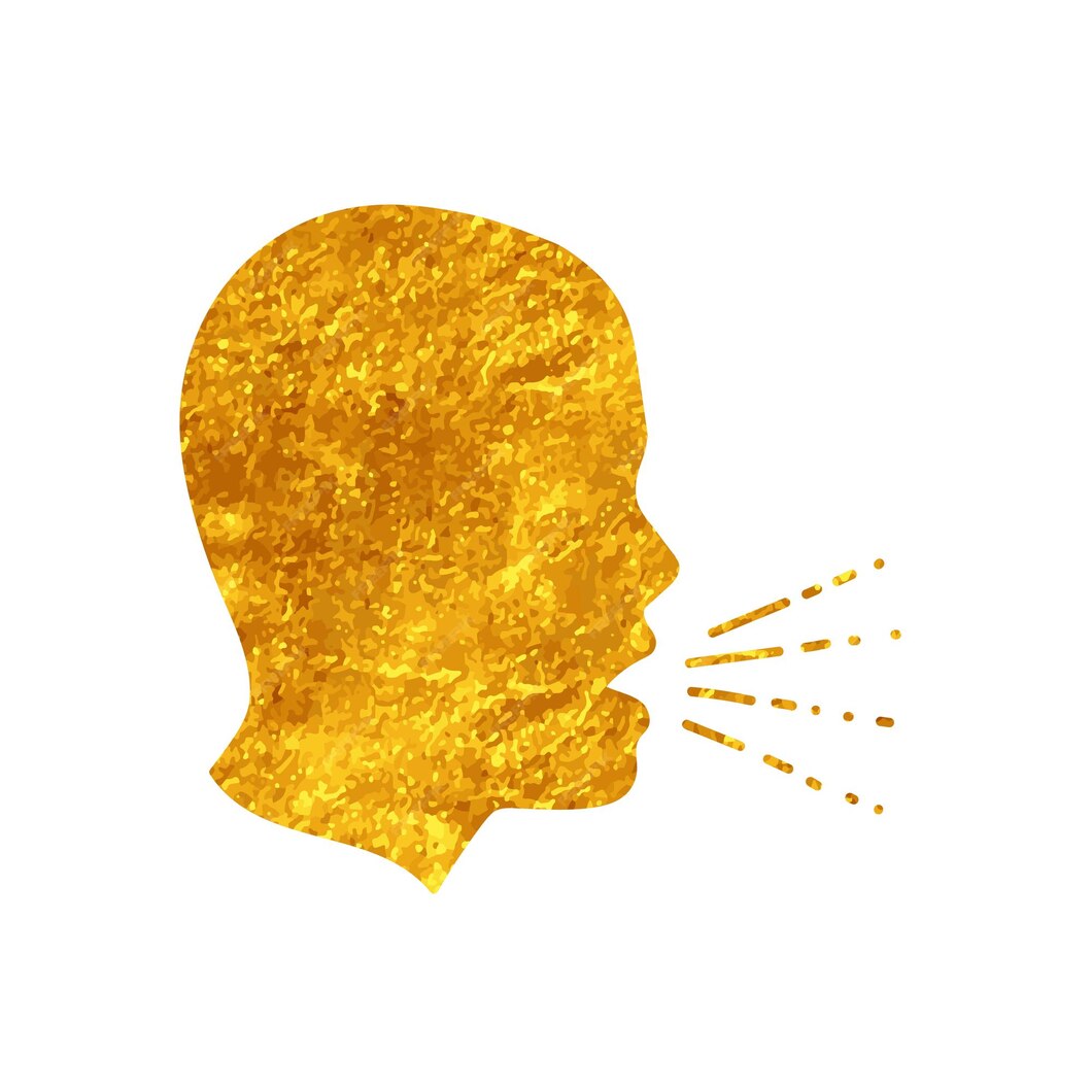 Premium Vector Man Coughing Drawing In Gold Color Style Premium Vector Man Coughing Drawing In Gold Color Style