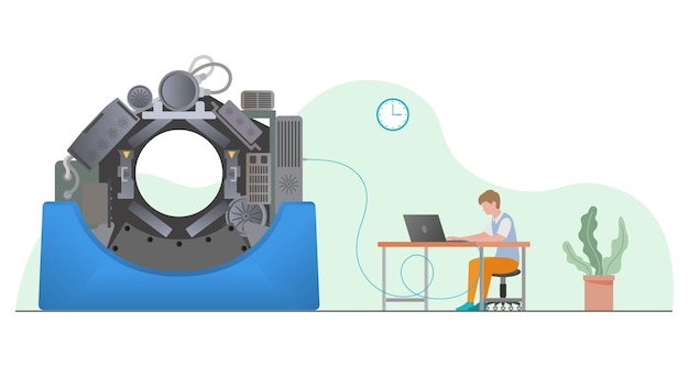 Man die computertomografieconcept repareert