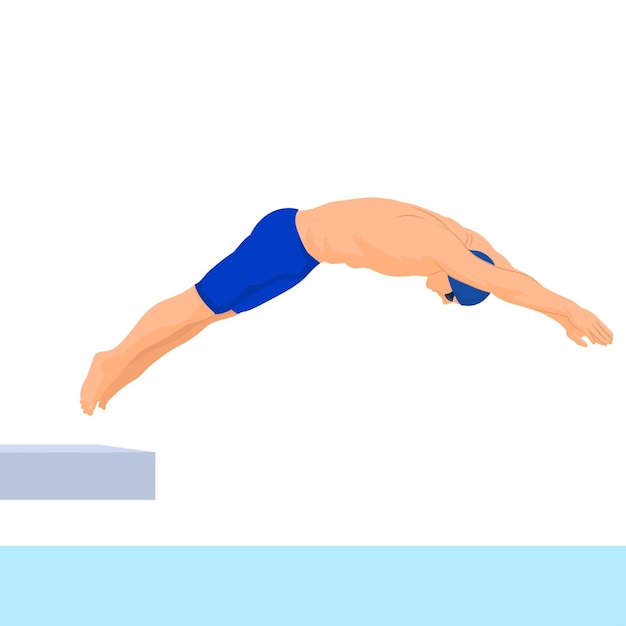 A man diving into water in swimming pool