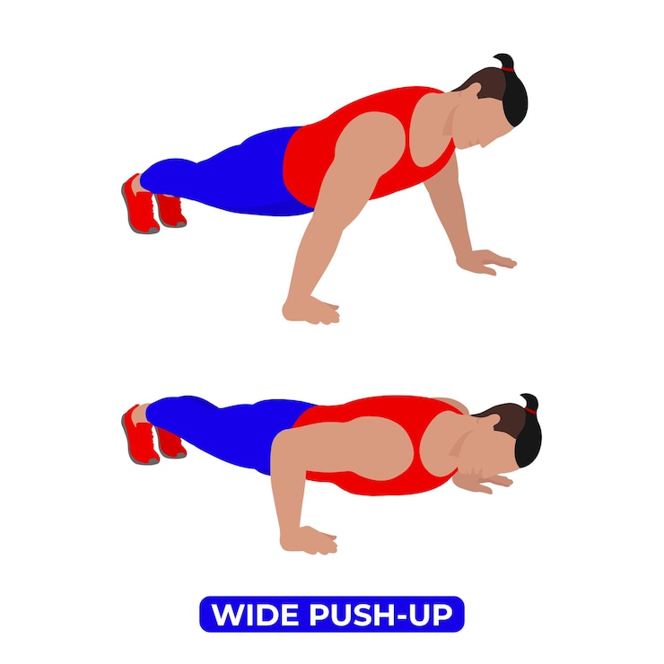 Vector man doing bodyweight fitness exercise for