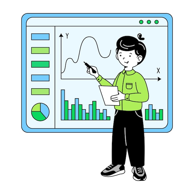 Man doing data analysis