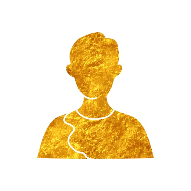 Premium Vector Man Drawing In Gold Color Style Premium Vector Man Drawing In Gold Color Style