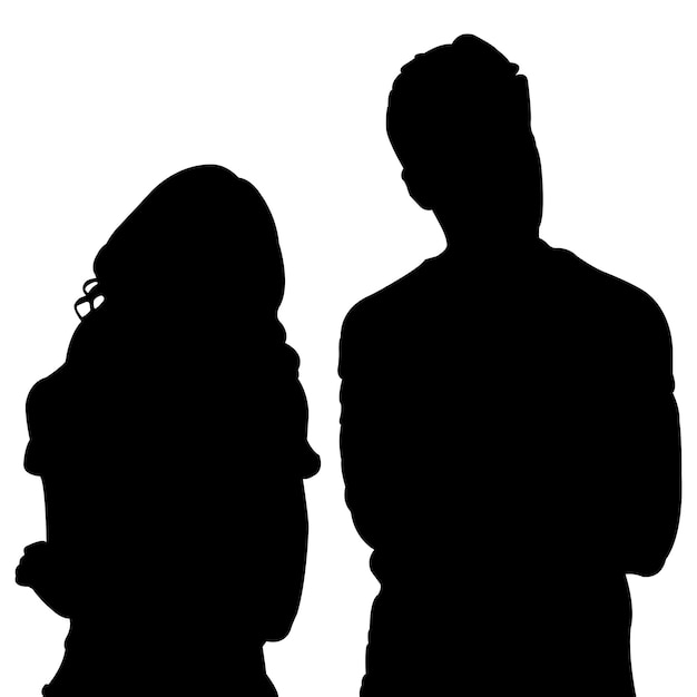 Man en vrouw silhouet 2