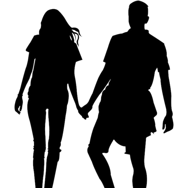 Man en vrouw silhouet 9