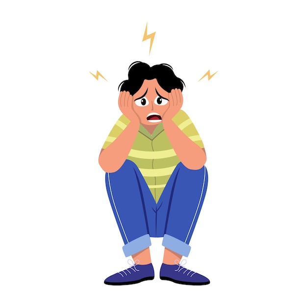 man experiencing anxiety and stress