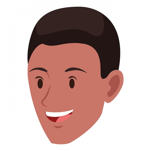 Man face avatar cartoon character