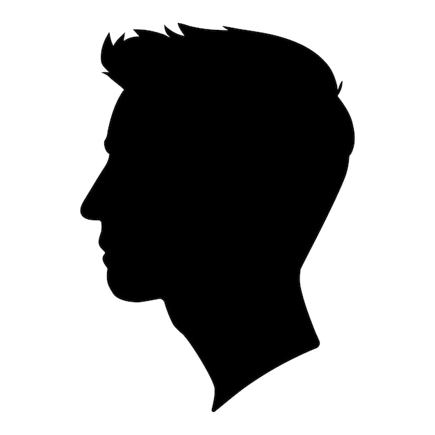 Man gezicht kant silhouet avatar vectorillustratie