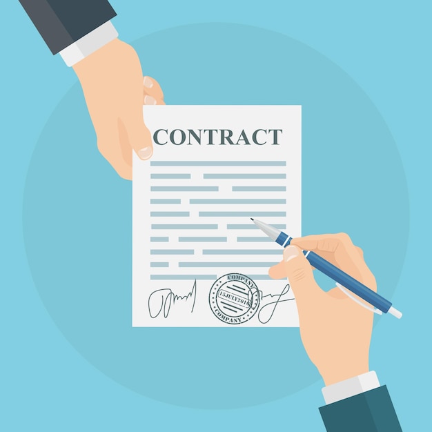 man hand hold documents and pen
