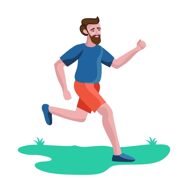 Vector man hardlopen of joggen vector illustratie