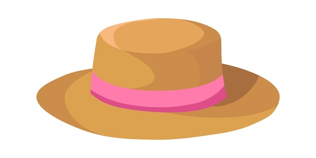 Man hat with ribbon Vector illustration