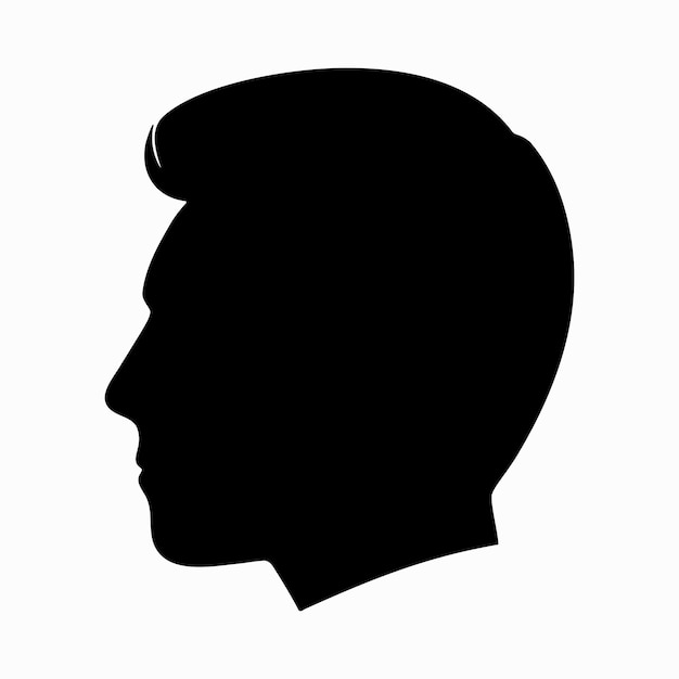 Man head silhoutte face fashion icon