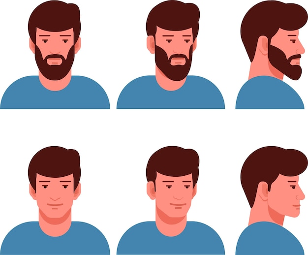 Man head turnaround man face