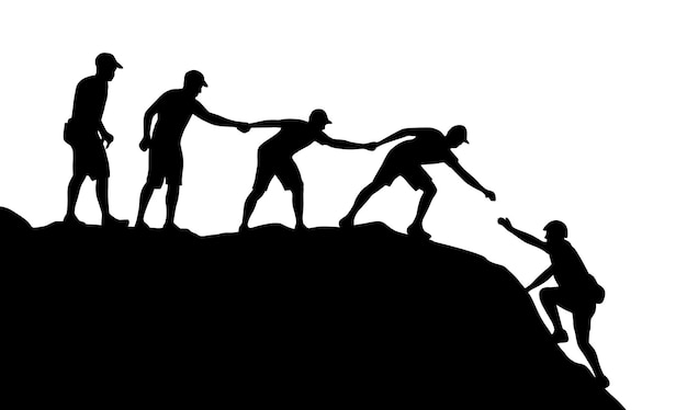 산을 오르기 위해 사람을 돕는 사람 산을 오르기 위해 사람을 돕는 사람 산을 오르기 위해 사람을 돕는 사람