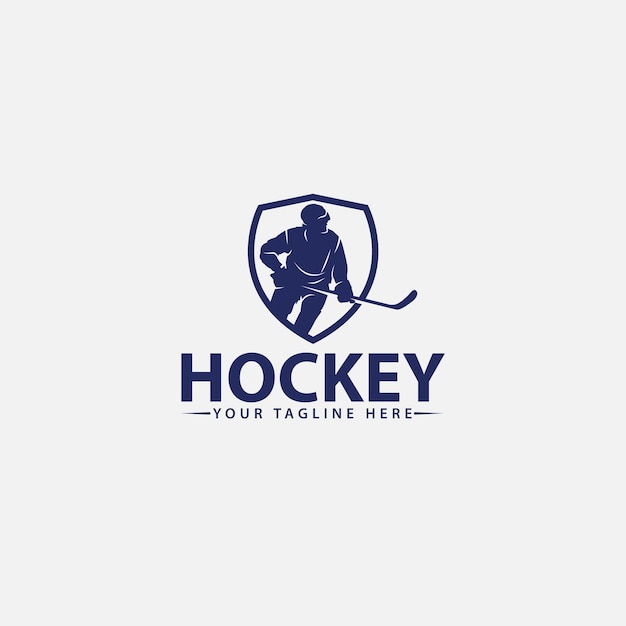 Man hockey player logo design