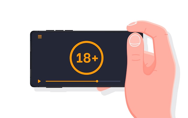 Мужчина держит телефон с видео 18