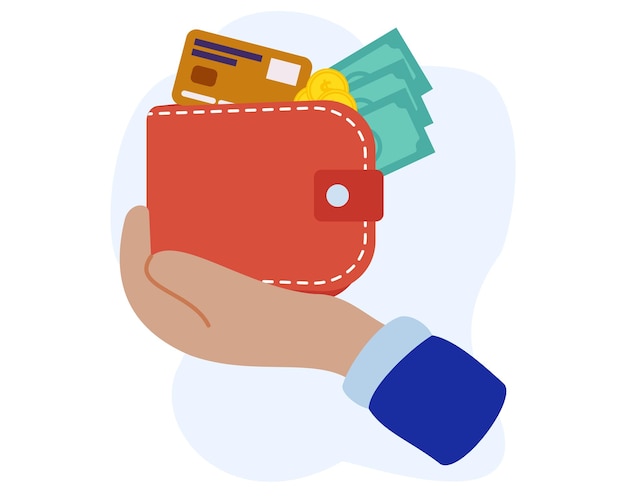 man holding wallet hand hold wallet with paper money cash