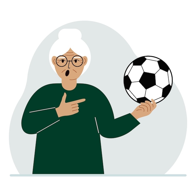 A man holds a soccer ball in his hand The concept of a player fan or coach