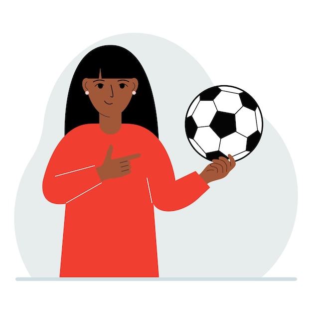 A man holds a soccer ball in his hand The concept of a player fan or coach