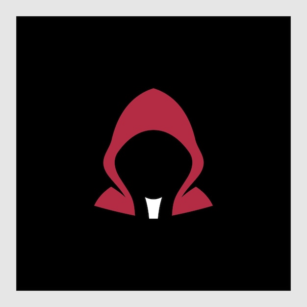 Vector man in hoodie. logo design.