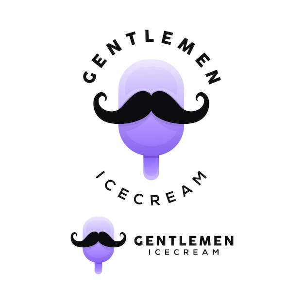 Man ice cream logo template