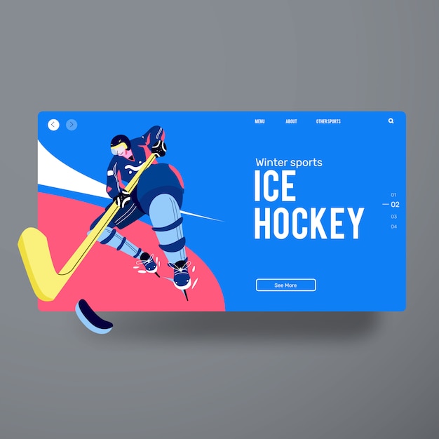 Man ice hockey player