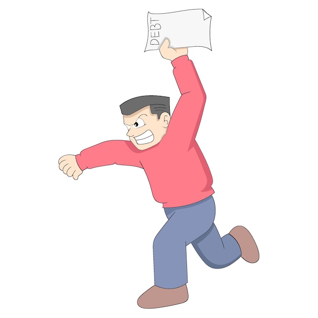 Man is angry carrying bill of lading data