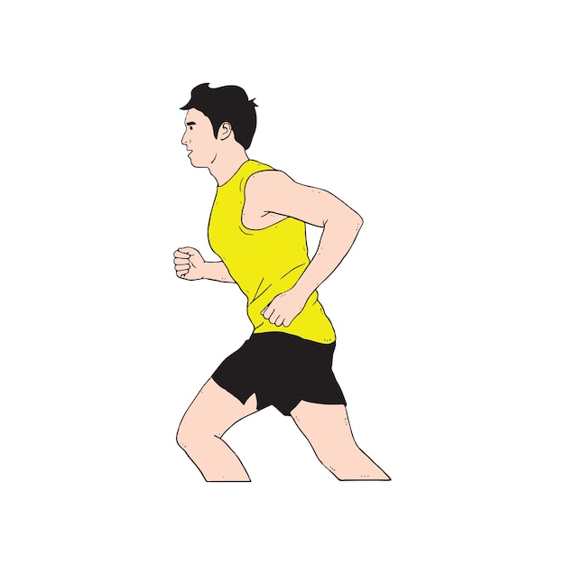 man is jogging