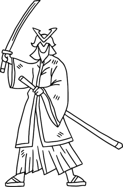 A man in a kimono is holding a sword