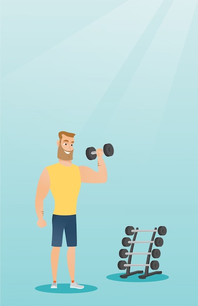 Man lifting dumbbell 