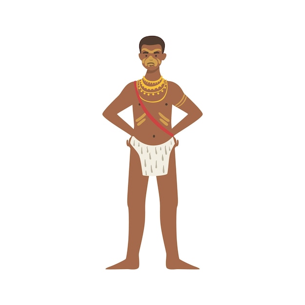 Man In Loincloth From African Native Tribe