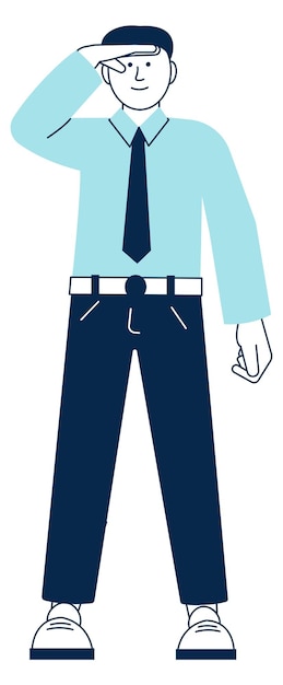 楽しみにしている男性 チャンスを探すサラリーマン
