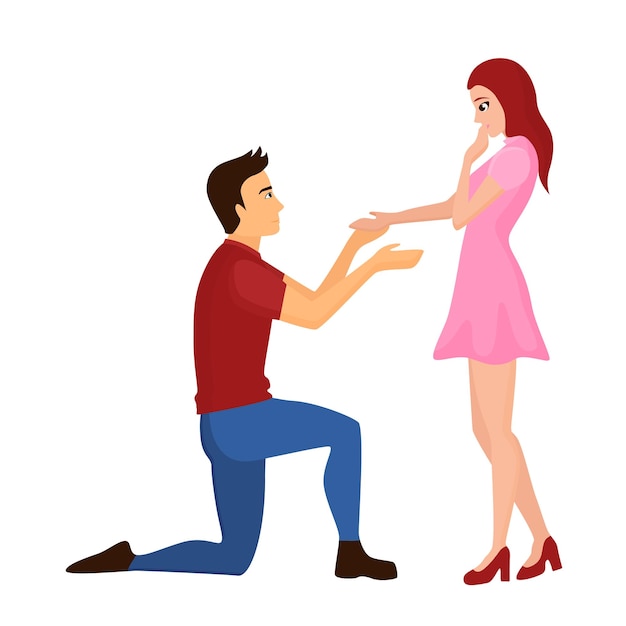 結婚プロポーズをする男性