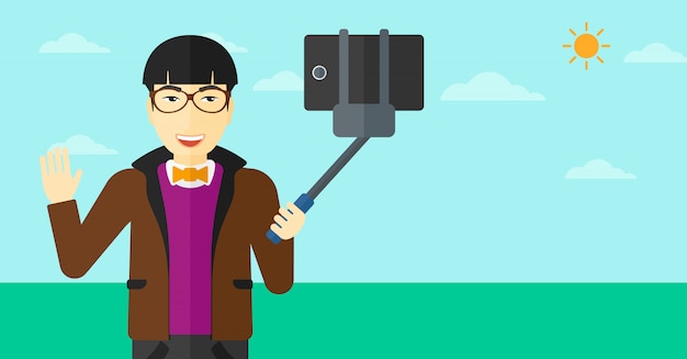 남자는 selfie 만들기