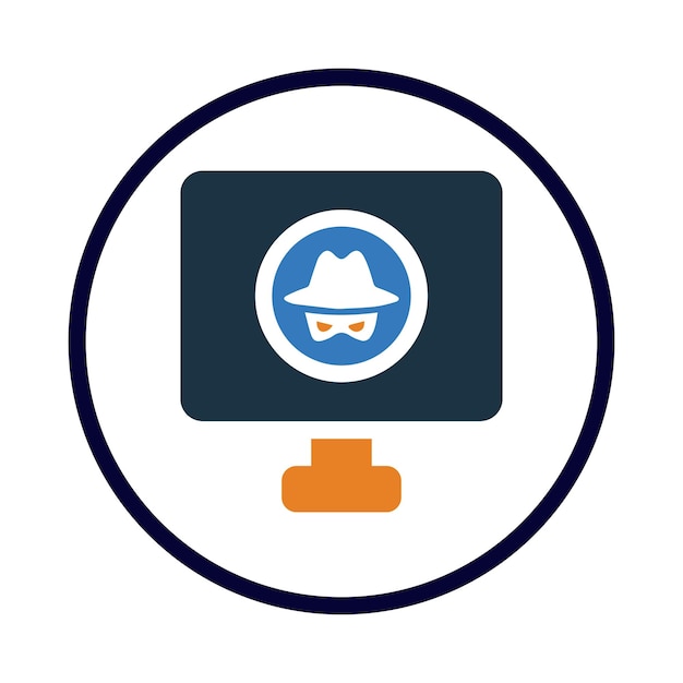 man masker hoofd computer software hacker computer hacker icoon