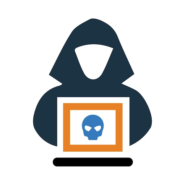 man masker hoofd computer software hacker computer hacker icoon