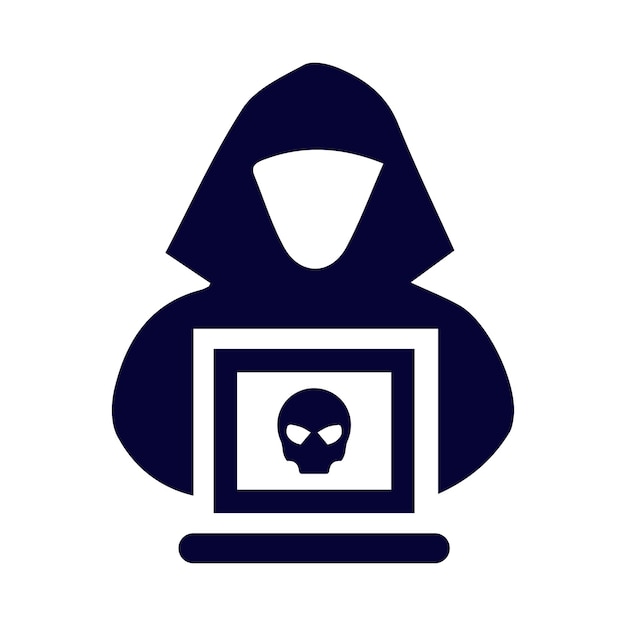 man masker hoofd computer software hacker computer hacker icoon