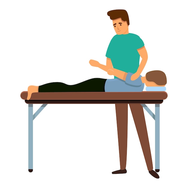 Man masseur pictogram Cartoon van man masseur vector pictogram voor webdesign geïsoleerd op een witte achtergrond