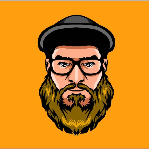 Vector man met blonde baard voor uw logo en merk