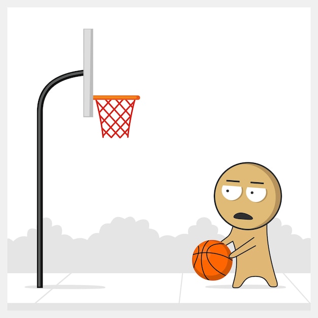 Man met een basketbal