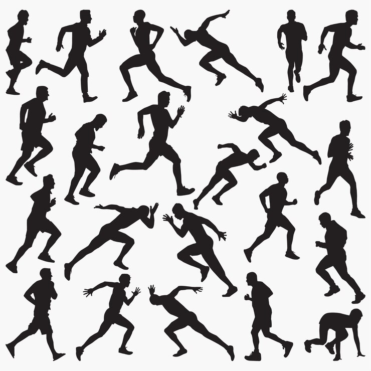 Vector man met silhouetten