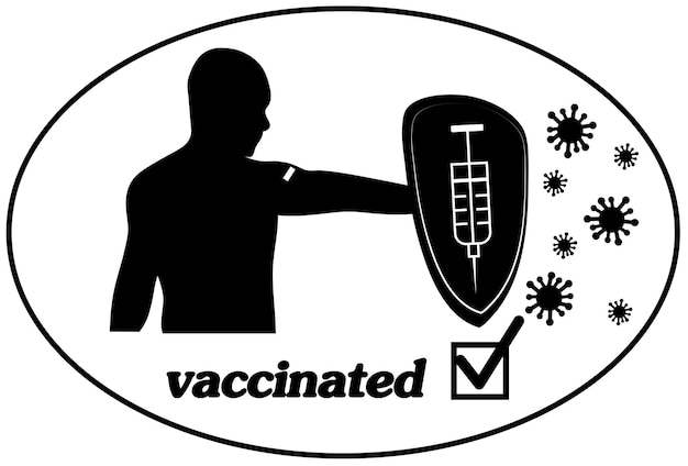 Man met virusschild gevaccineerd