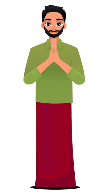 man in namaste gesture