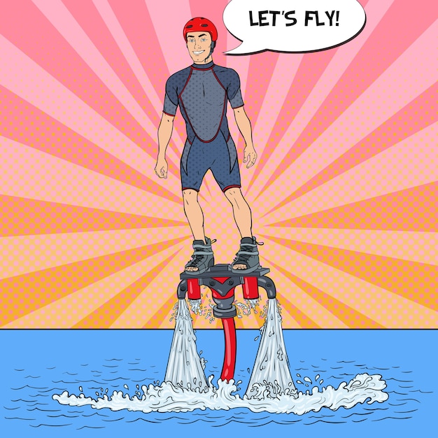 Flyboard 그림에 남자