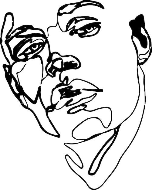 Man One Line Drawing