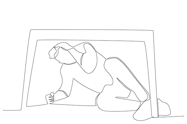 A young man with headset looking at monitor computer. Continuous one line  drawing of a gamer playing games with computer monitor, headphone, mouse,  and keyboard. Sparring game online concept 2099823 Vector Art